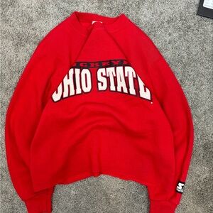 Vintage 90s Ohio state buckeyes starter‎ cropped crewneck